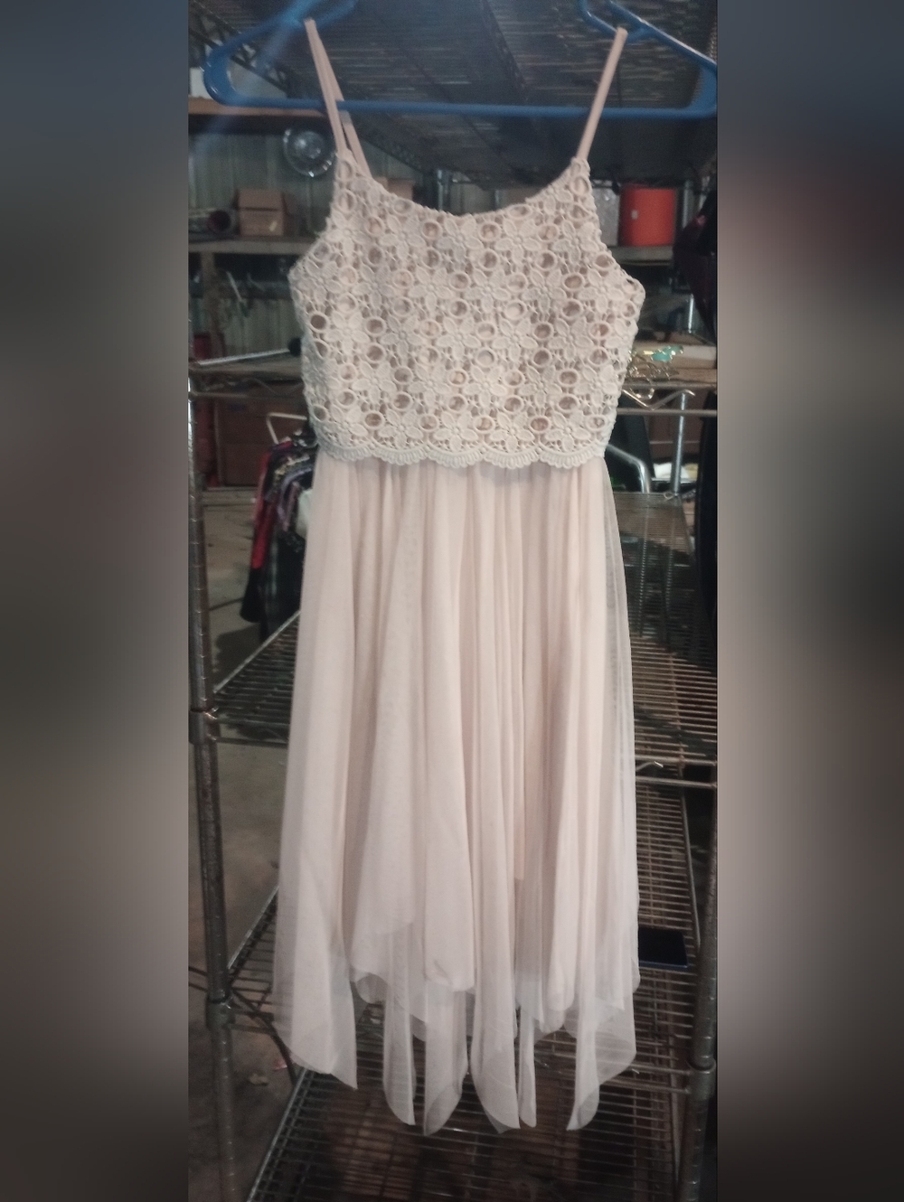Zhenzi Light Blush Knit Top with Subtle Pink Trim
